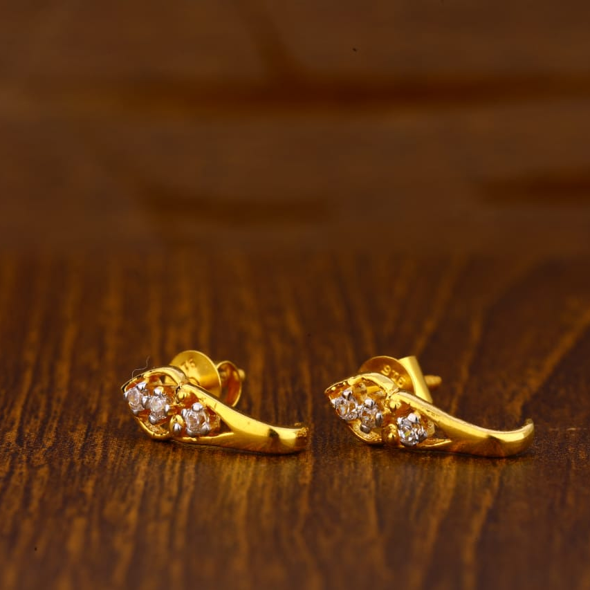 22CT Gold CZ Stylish Ladies Tops Earrings LTE96