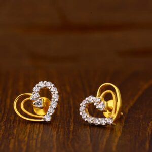 22CT Gold CZ Gorgeous Ladies Tops Earrings LTE97