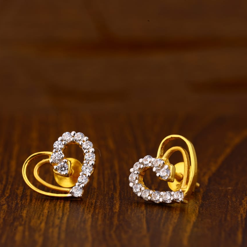22CT Gold CZ Gorgeous Ladies Tops Earrings LTE97