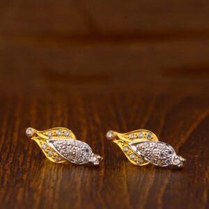 22CT Gold CZ Fancy Ladies Tops Earrings LTE98