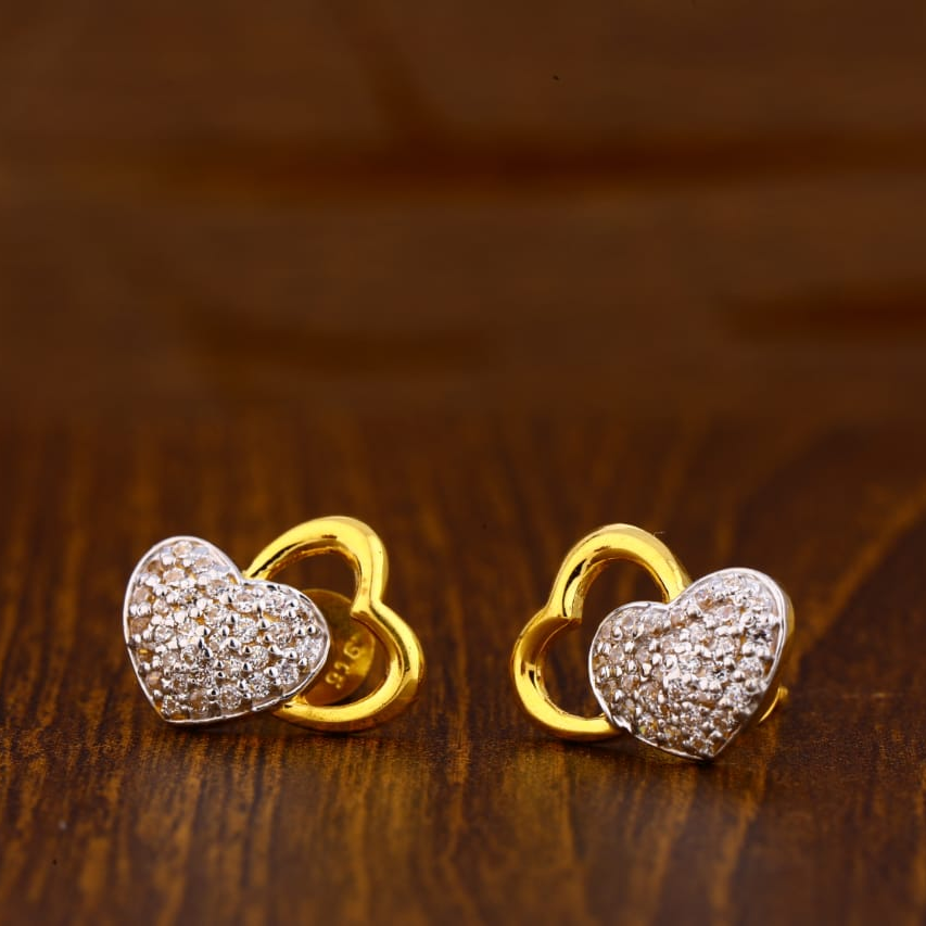 22CT Gold CZ Designer Ladies Tops Earrings LTE100