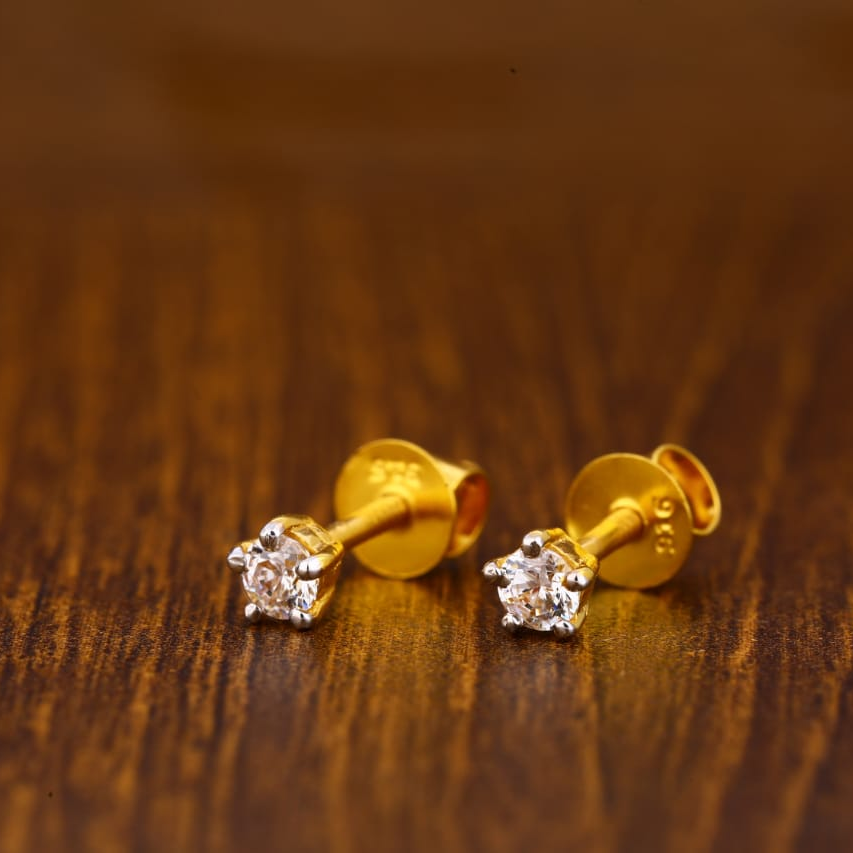 22CT Gold CZ Delicate Ladies Tops Earrings LTE101