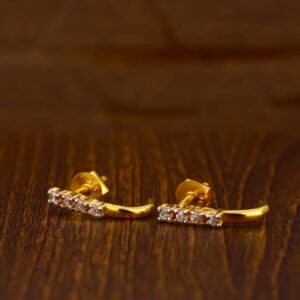 22CT Gold CZ Classic Ladies Tops Earrings LTE102