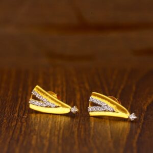 22CT Gold CZ Ladies Tops Earrings LTE103