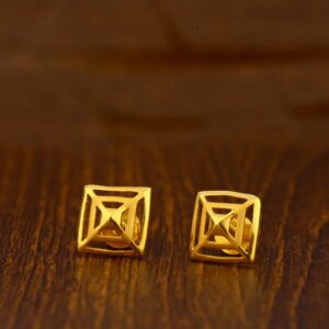 22CT Gold Hallmark Stylish Ladies Tops Earrings LTE104