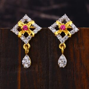 22CT Gold cz Women's hallmark Jhummar Earring LFE385