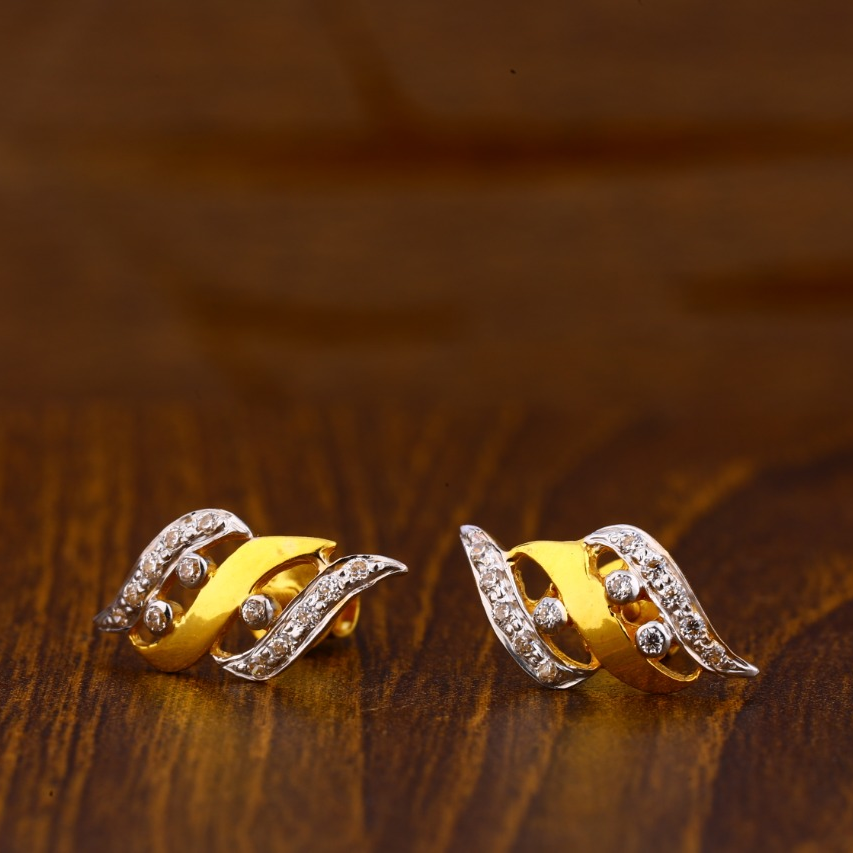 22CT Gold Classic Ladies Tops Earrings LTE65