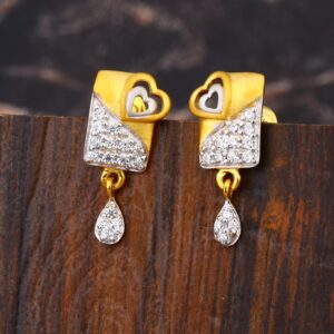 916 CZ Women's Stylish Hallmark Gold Earring LFE650