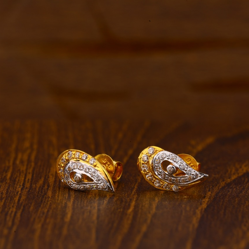 22KT Gold CZ Hallmark Ladies Tops Earrings LTE63