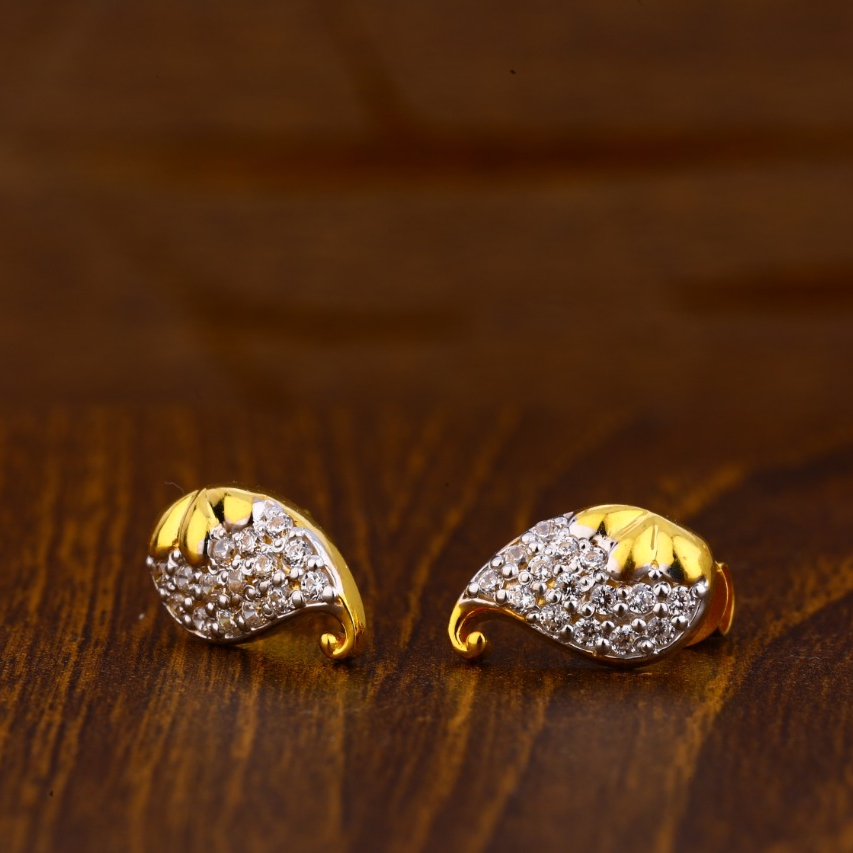 22KT Gold CZ Hallmark Gorgeous Ladies Tops Earrings LTE61