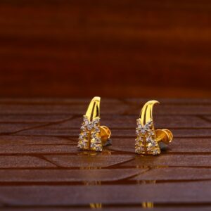 22KT Gold CZ Hallmark Ladies Tops Earrings LTE295