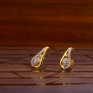 22KT Gold CZ Stylish Ladies Tops Earrings LTE294
