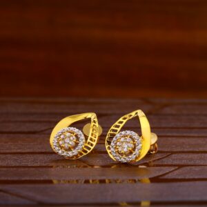22KT Gold CZ Classic Ladies Tops Earrings LTE286