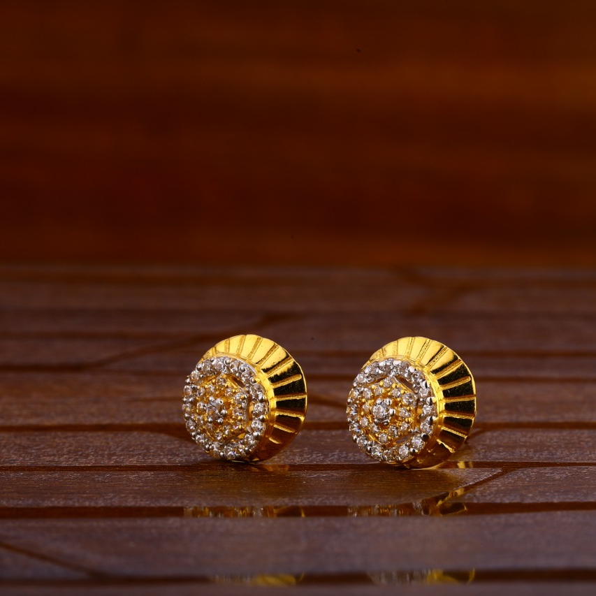 22KT Gold Hallmark Gorgeous Ladies Tops Earrings LTE283