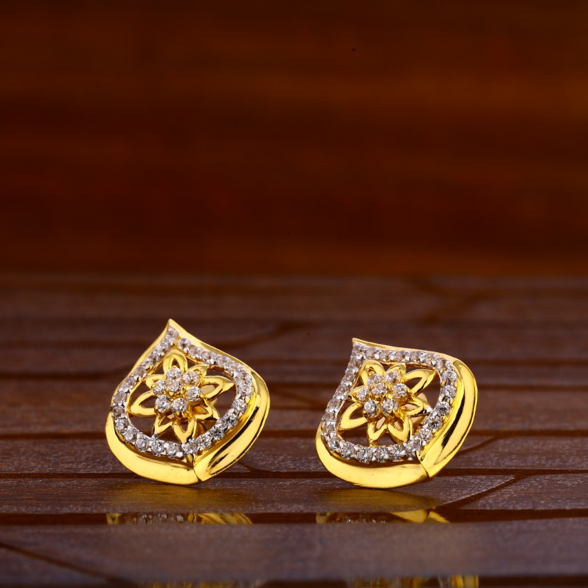 22KT Gold Hallmark Fancy Ladies Tops Earrings LTE282