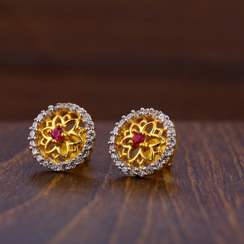 916 Gold CZ Exclusive Ladies Tops Earrings LTE222