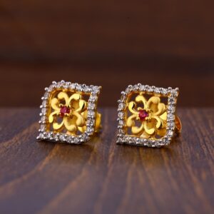 916 Gold CZ Delicate Ladies Tops Earrings LTE221