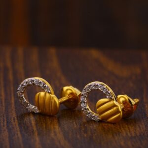 22CT Gold CZ Gorgeous Ladies Tops Earrings LTE132