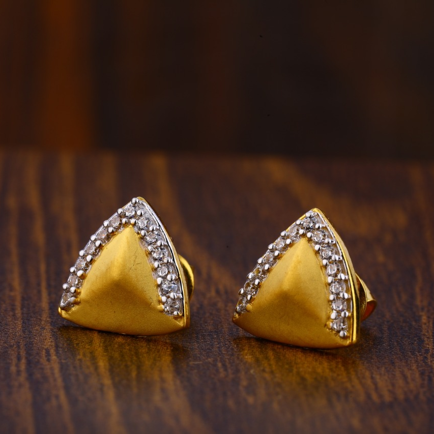 22CT Gold CZ Fancy Ladies Tops Earrings LTE131