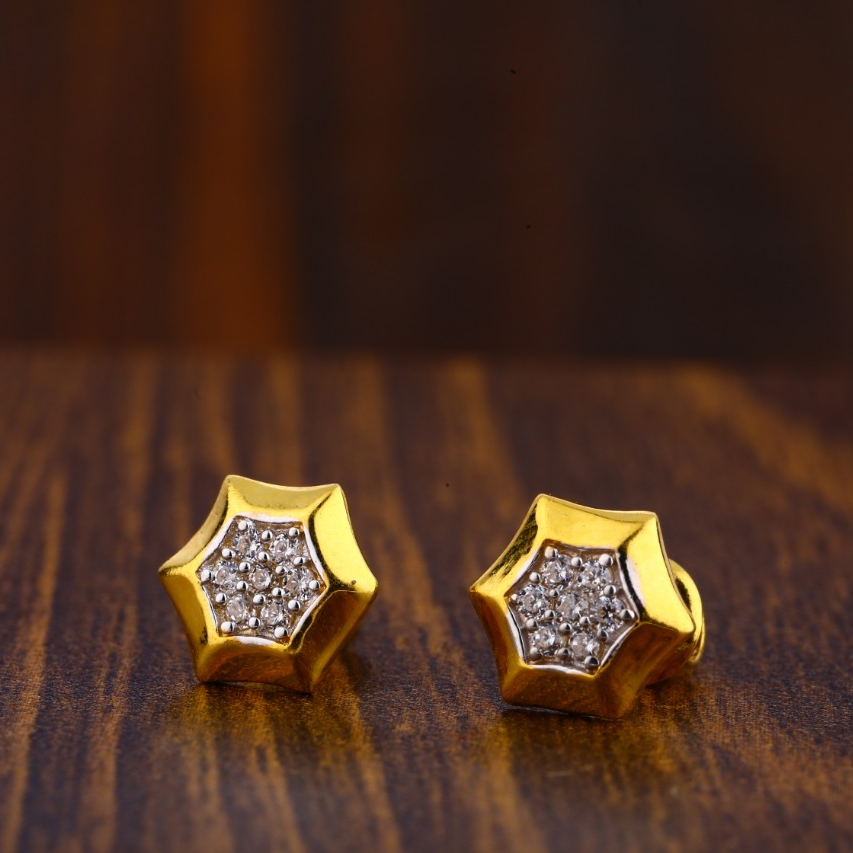 22KT Gold CZ Hallmark Exclusive Ladies Tops Earrings LTE111