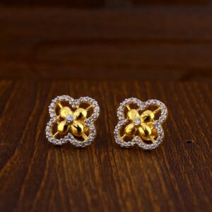 22KT Gold CZ Hallmark Designer Ladies Tops Earrings LTE187