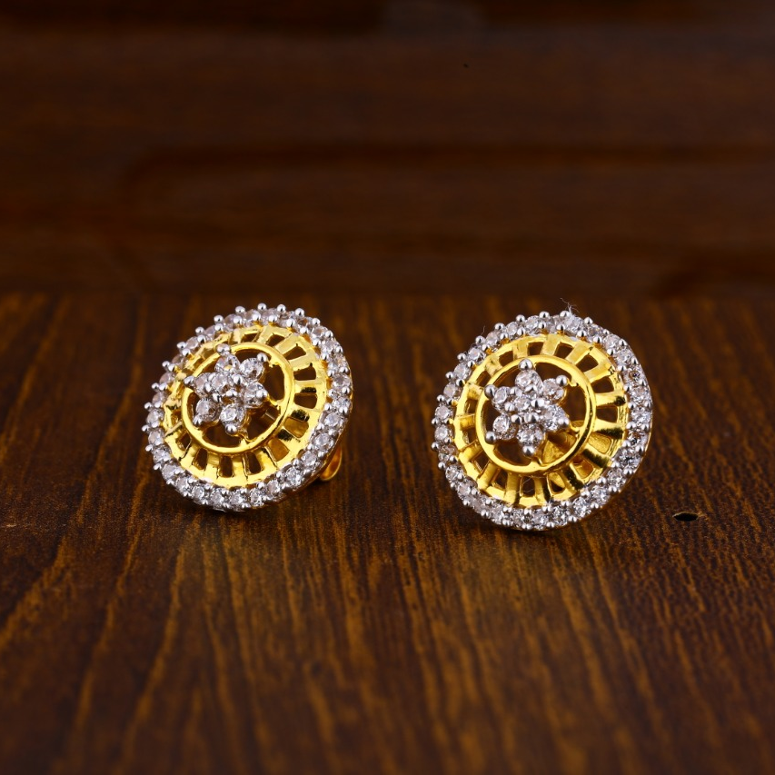 22KT Gold CZ Gorgeous Ladies Tops Earrings LTE184