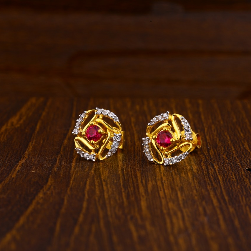 22KT Gold Hallmark Exclusive Ladies Hallmark Tops Earrings LTE179