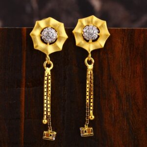 22CT Gold CZ Stylish  Ladies Earring LFE577