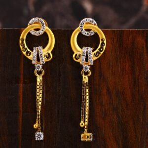 22CT Gold CZ Fancy Ladies Earring LFE575