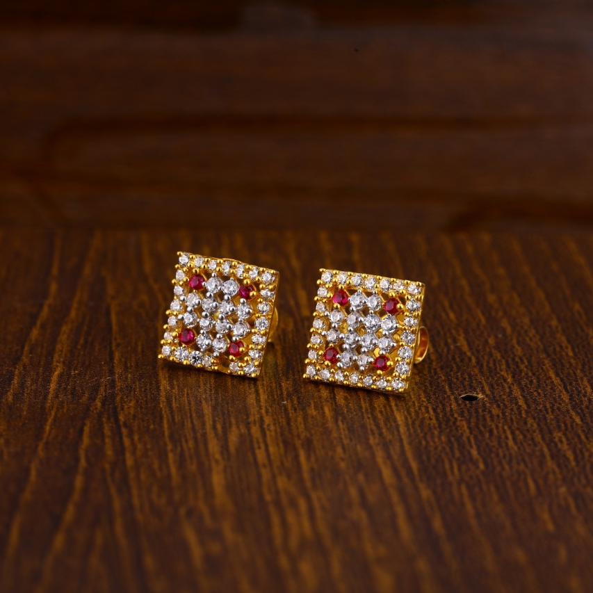 22KT Gold Hallmark Ladies Tops Earrings LTE176