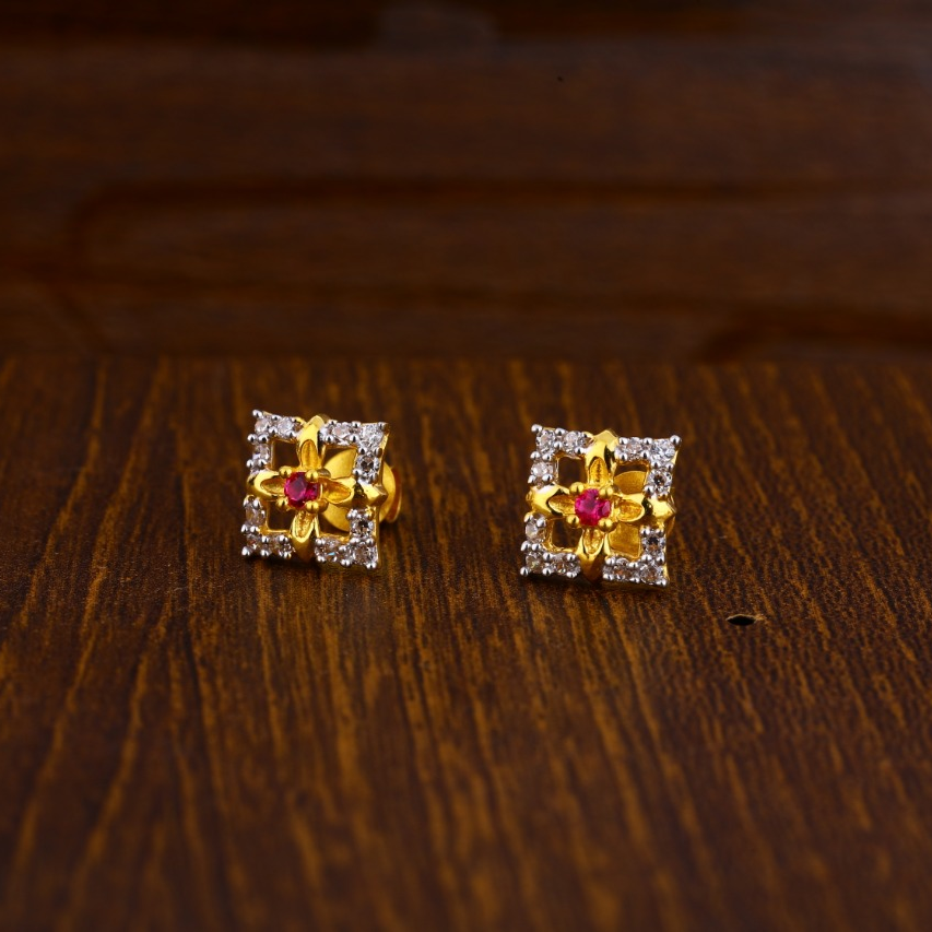 22KT Gold Delicate Ladies Tops Earrings LTE169