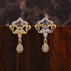22CT Gold CZ Classic Ladies Earring LFE571