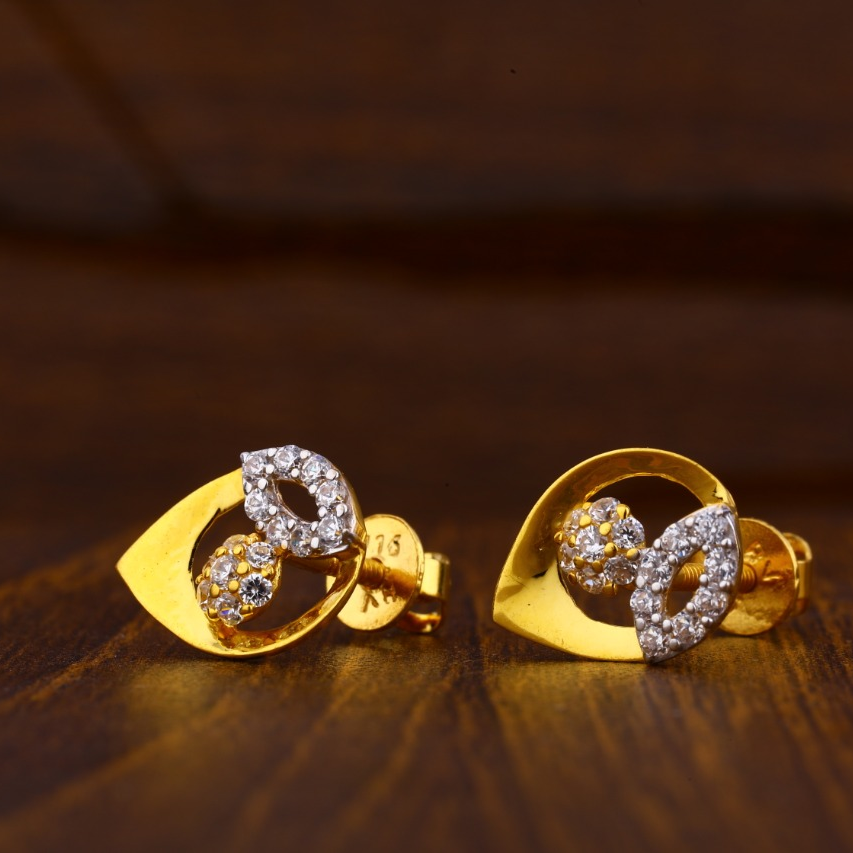 916 Gold Hallmark Gorgeous Ladies Tops Earrings LTE149
