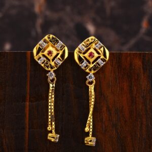 22KT Gold CZ  Exclusive Ladies  Earring LFE558