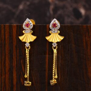 916 Gold CZ Women's Gorgeous Hallmark Earring LFE552