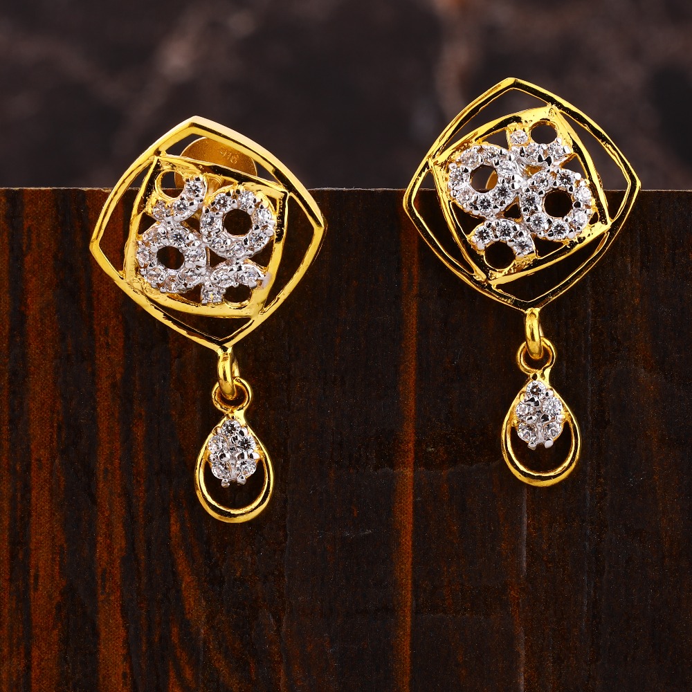 916 Gold CZ  Stylish Ladies  Earring LFE545