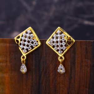 22CT CZ Ladies Stylish Gold Earring LFE621