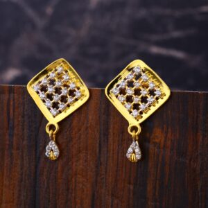 22KT CZ Women's Fancy Hallmark  Gold Earring LFE611