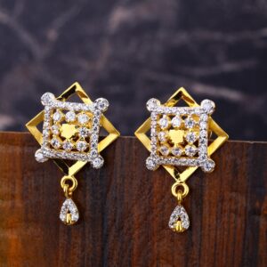 22KT CZ Women's  Designer  Hallmark  Gold Earring LFE608