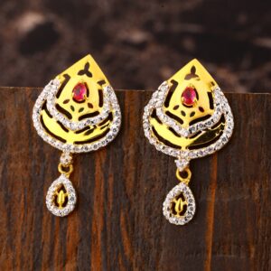 22KT CZ Ladies Exclusive  Gold Earring LFE473