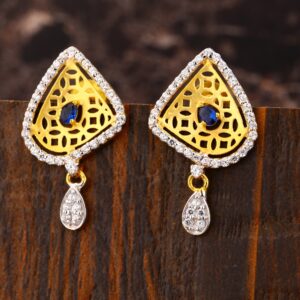 22KT CZ Ladies Delicate  Gold Earring LFE472