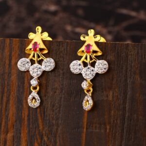 916 CZ Ladies  Delicate Gold Earring LFE456