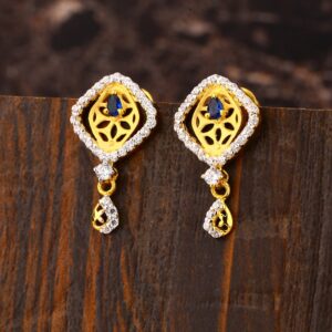 916 CZ Ladies  Classic Gold Earring LFE454