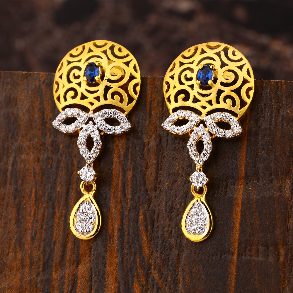 916 CZ Ladies Gold Earring LFE453