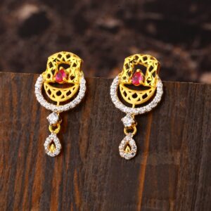 22CT Gold CZ Fancy Ladies Earring LFE442