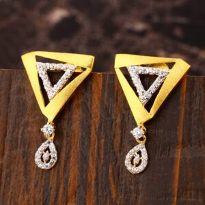 22CT Gold CZ Delicate Ladies Earring LFE440