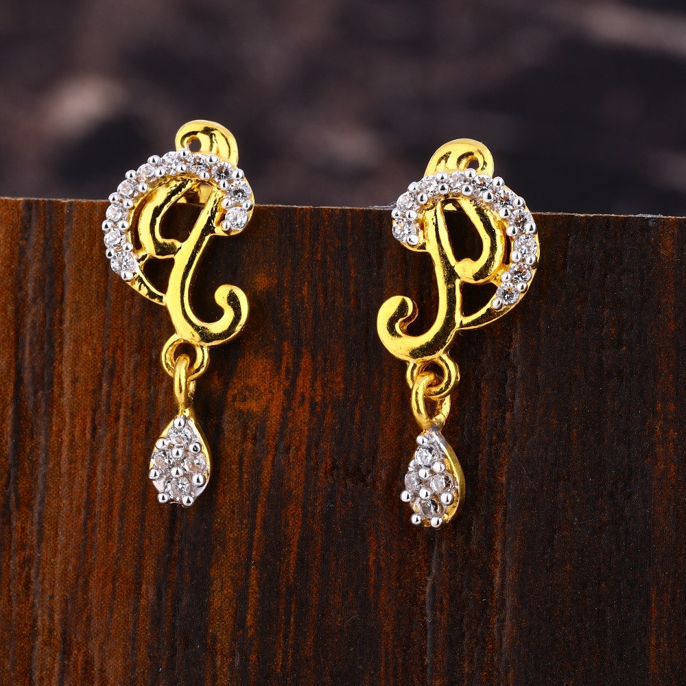 22KT Gold CZ Ladies Earring LFE602