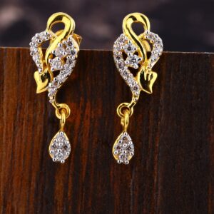 916 Gold CZ Women's Gorgeous Hallmark Earring LFE600