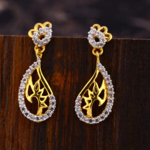 916 Gold CZ Women's Hallmark Earring LFE595