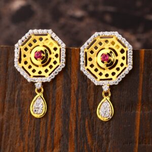 916 Gold CZ Gorgeous Ladies Earring LFE422